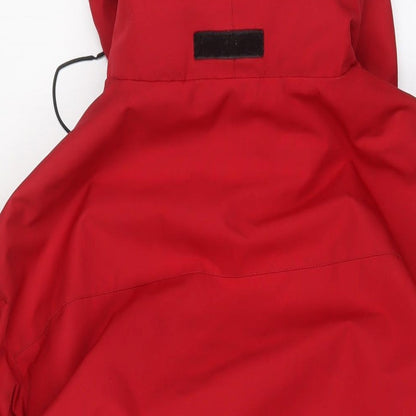 Mens UK Size L Kariban Red Parka Coat