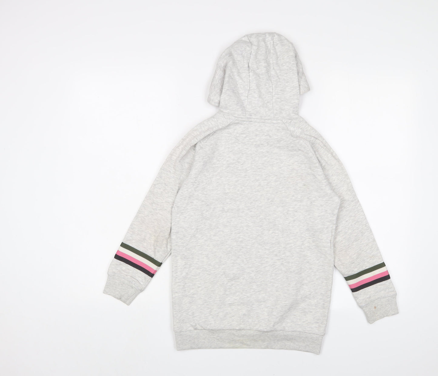Marks and Spencer Girls Grey Cotton Jumper Dress Size 8-9 Years Crew Neck Pullover - Snoopy