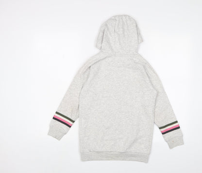 Marks and Spencer Girls Grey Cotton Jumper Dress Size 8-9 Years Crew Neck Pullover - Snoopy