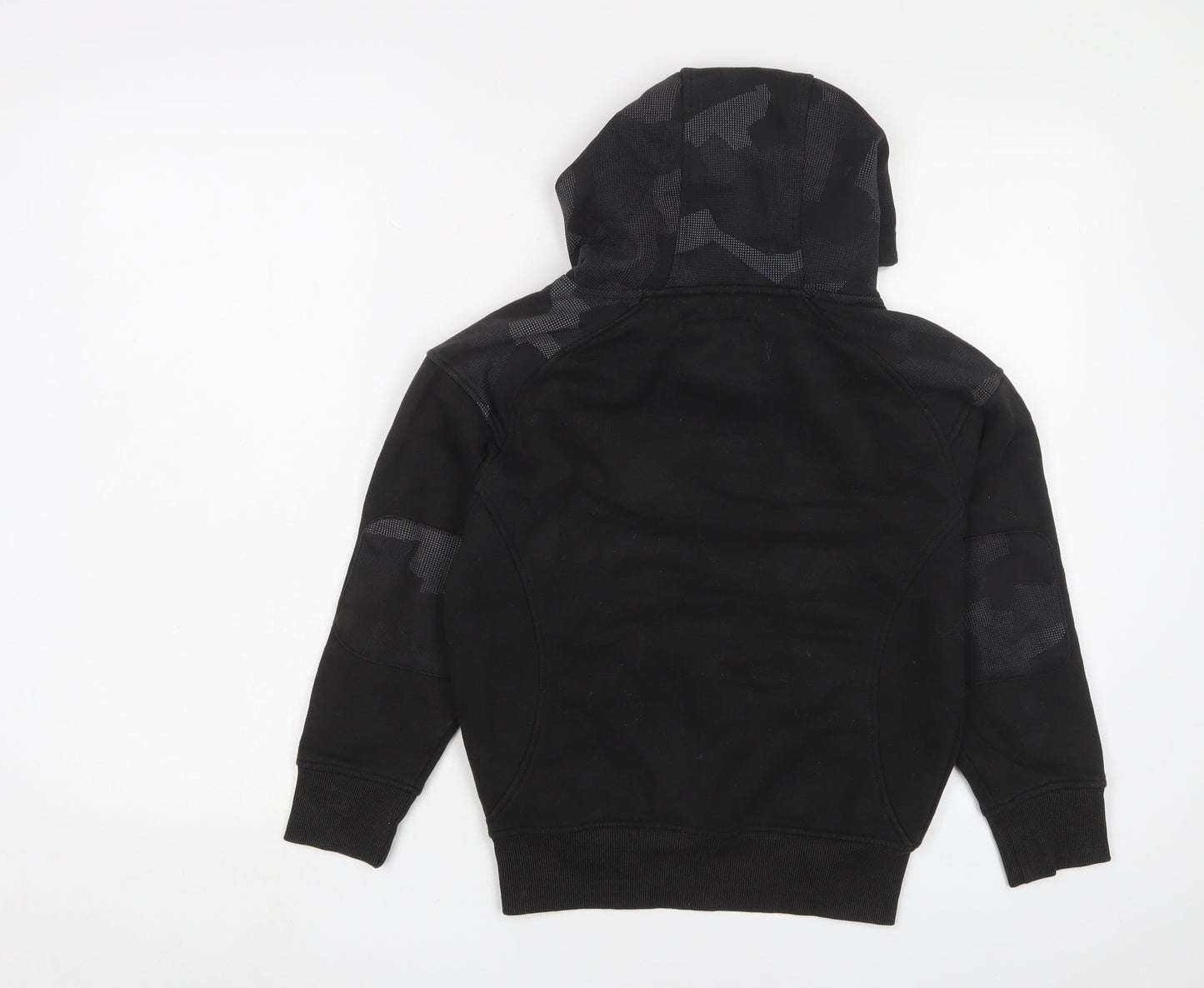 RipStop Boys Black Camouflage Cotton Pullover Hoodie Size 7-8 Years Pullover - Logo, Embroidered