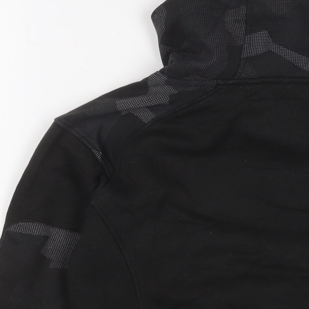 RipStop Boys Black Camouflage Cotton Pullover Hoodie Size 7-8 Years Pullover - Logo, Embroidered