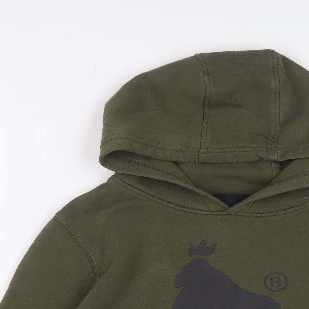 Money Boys Green Cotton Pullover Hoodie Size 9-10 Years Pullover - Logo