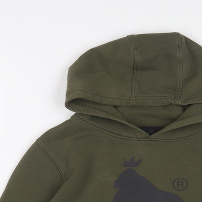 Money Boys Green Cotton Pullover Hoodie Size 9-10 Years Pullover - Logo
