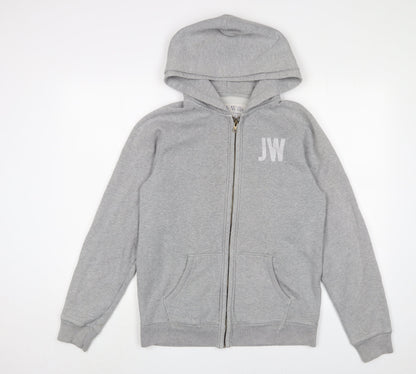 Mens UK Size M Jack Wills Grey Full Zip Hoodie