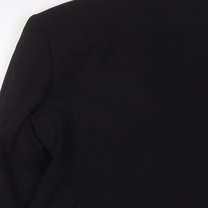 Rene Lezard Womens Black Jacket Blazer Size 12 Button