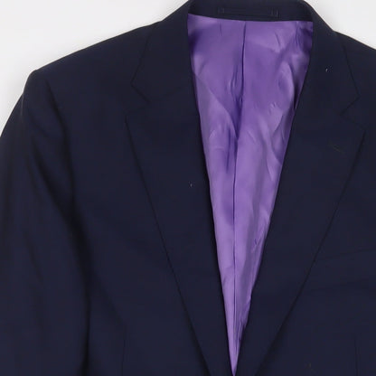 Mens UK Size 40 Marks and Spencer Regular Blue Suit Jacket