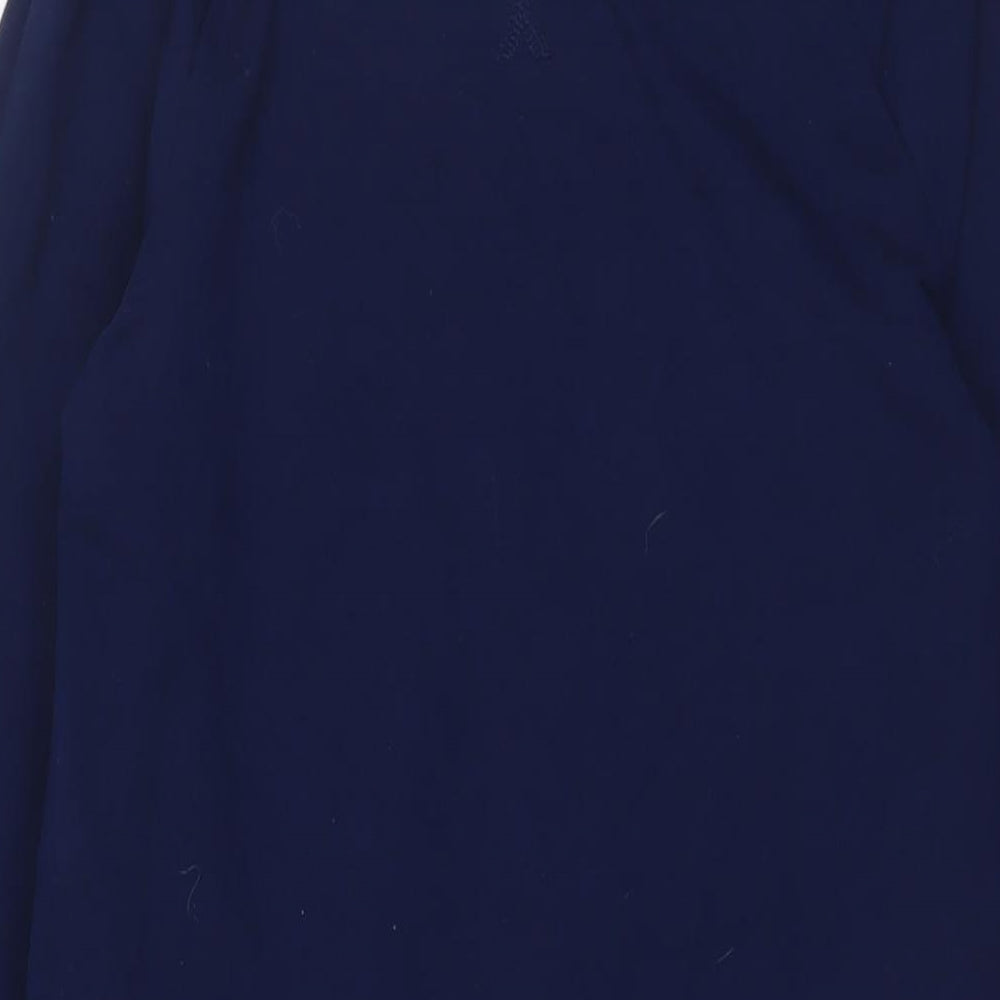 Lands' End Womens Blue Cotton Jumper Dress Size XS Crew Neck Pullover