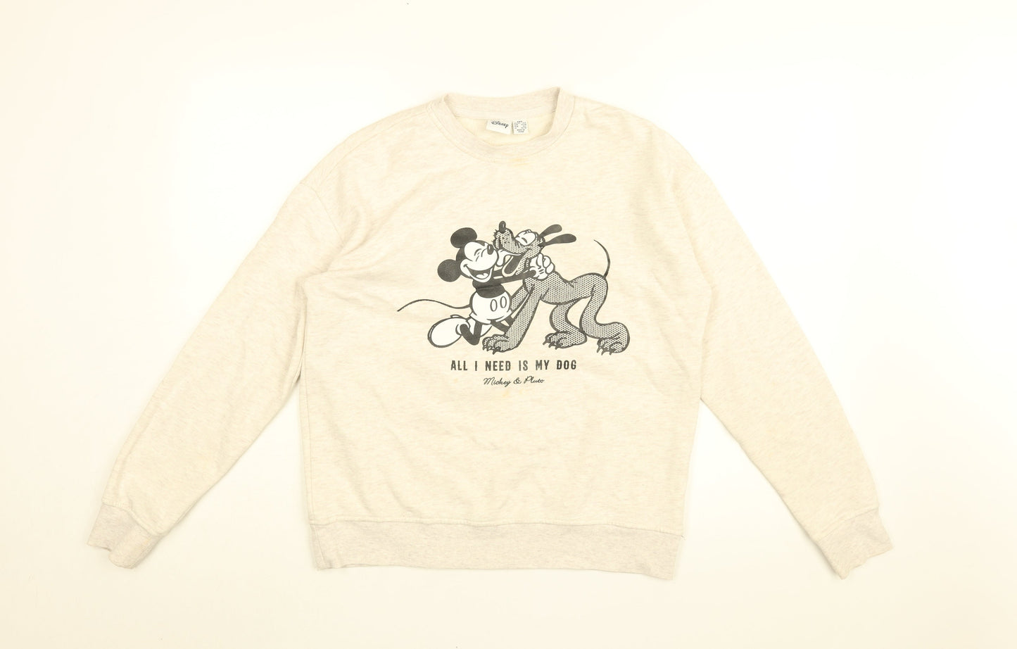 Womens UK Size 2XS Disney Beige Pullover Sweatshirt