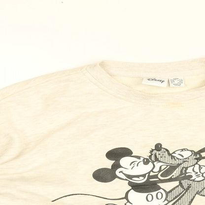 Womens UK Size 2XS Disney Beige Pullover Sweatshirt