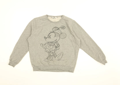 Womens UK Size 10 Disney Grey Pullover Sweatshirt