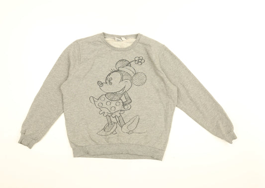 Womens UK Size 10 Disney Grey Pullover Sweatshirt