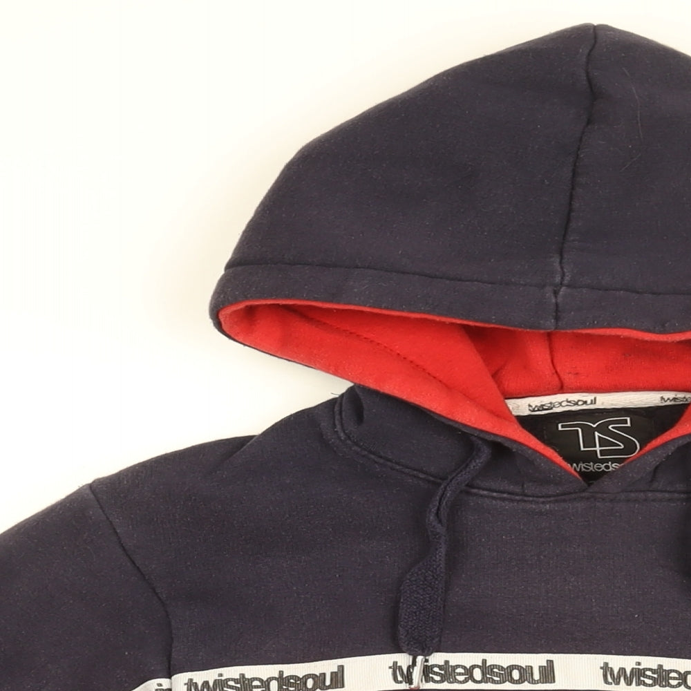 Twisted Soul Mens Red Cotton Pullover Hoodie Size XS - Twisted Soul