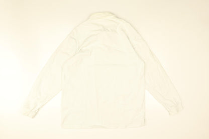 Cotton Traders Mens White Cotton Polo Size L Collared Button