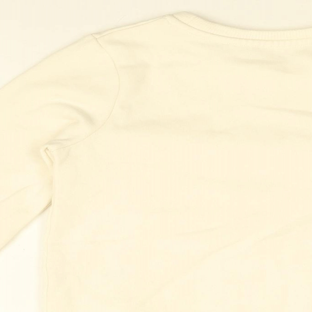 Pudsey Girls White Cotton Pullover Sweatshirt Size 8-9 Years Pullover - Team Pudsey, Sequins