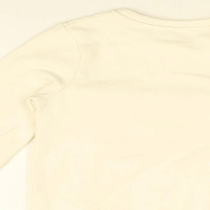 Pudsey Girls White Cotton Pullover Sweatshirt Size 8-9 Years Pullover - Team Pudsey, Sequins