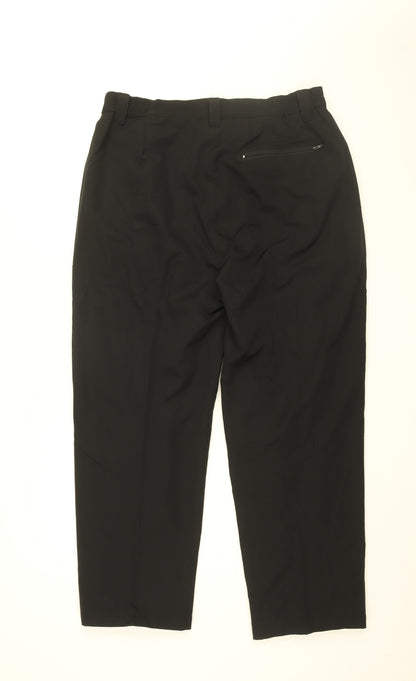 Pegasus Womens Black Polyester Trousers Size 36 in L29 in Regular Zip
