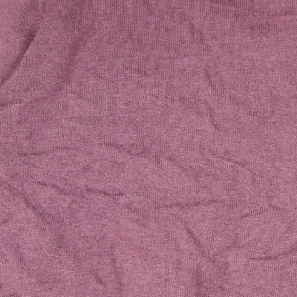 Morley Mens Purple V-Neck Cotton Pullover Jumper Size L Long Sleeve
