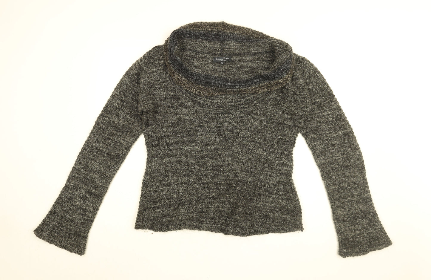 Linea Maglia Womens Black Roll Neck Acrylic Pullover Jumper Size 12