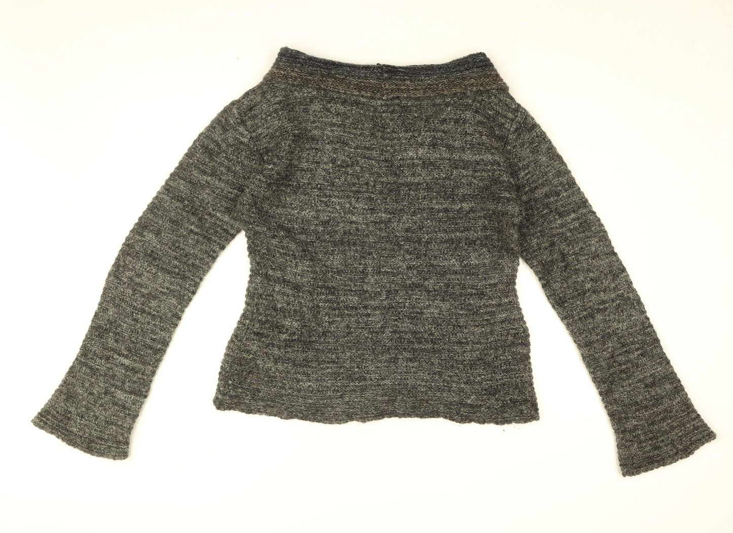 Linea Maglia Womens Black Roll Neck Acrylic Pullover Jumper Size 12