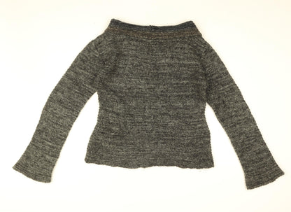 Linea Maglia Womens Black Roll Neck Acrylic Pullover Jumper Size 12