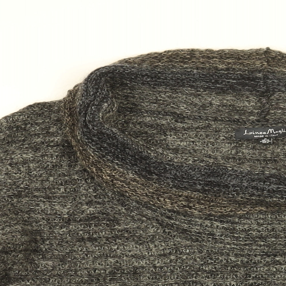 Linea Maglia Womens Black Roll Neck Acrylic Pullover Jumper Size 12