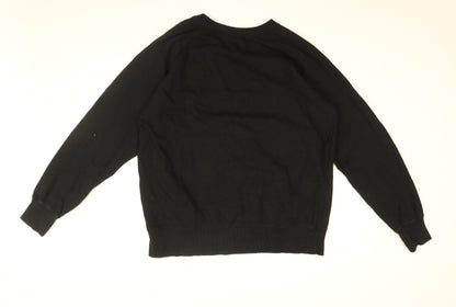 Eat The Rich Womens Black Cotton Pullover Sweatshirt Size 2XL Pullover - Eat The Rich