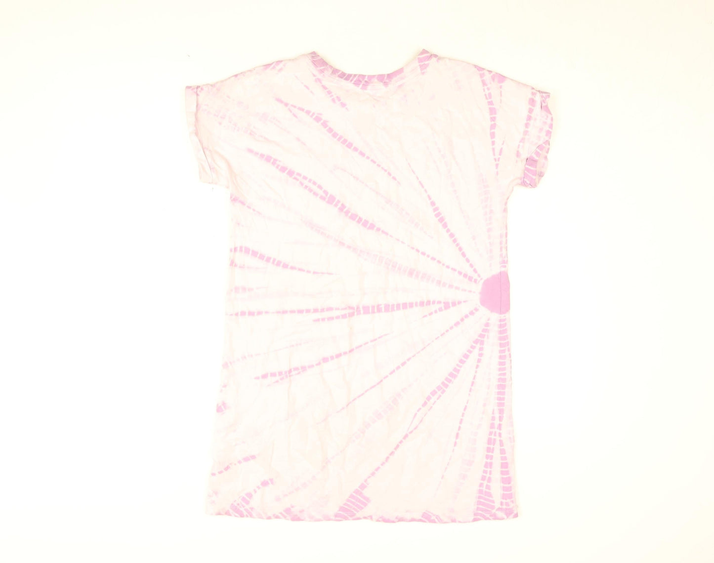 Gap Girls Purple Tie Dye Cotton Shirt Dress Size 10 Years Round Neck Pullover