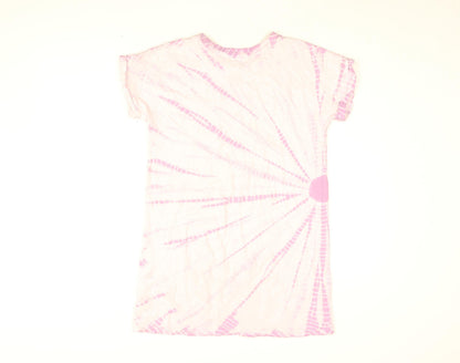 Gap Girls Purple Tie Dye Cotton Shirt Dress Size 10 Years Round Neck Pullover