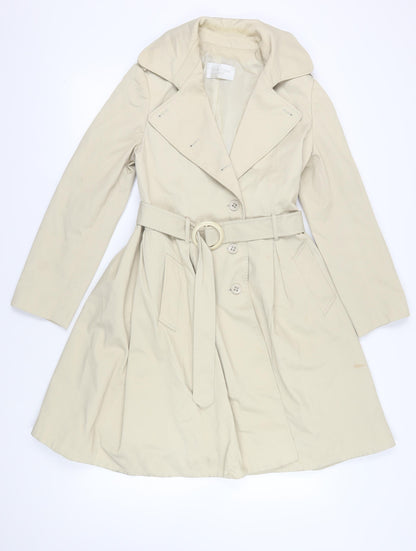 Womens UK Size 12 Ronit Zilkha Beige Trench Coat