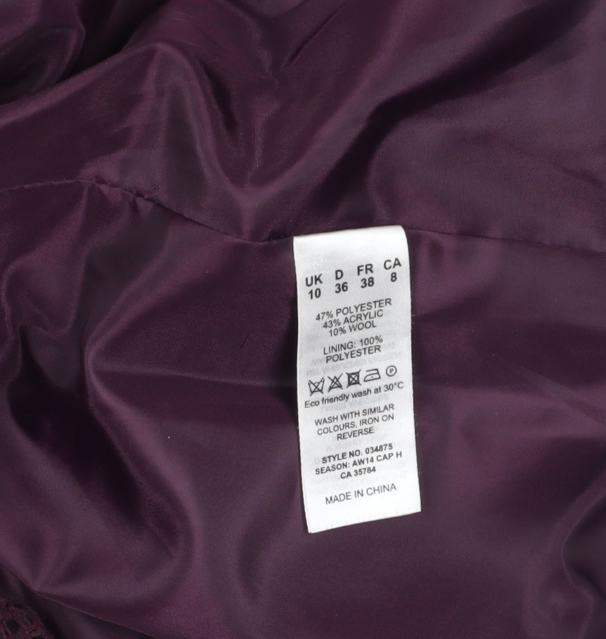 Womens UK Size 10 Eastex Purple Basic Jacket