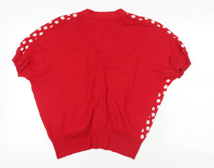 Womens UK Size M Sweewë Red Cardigan Jumper