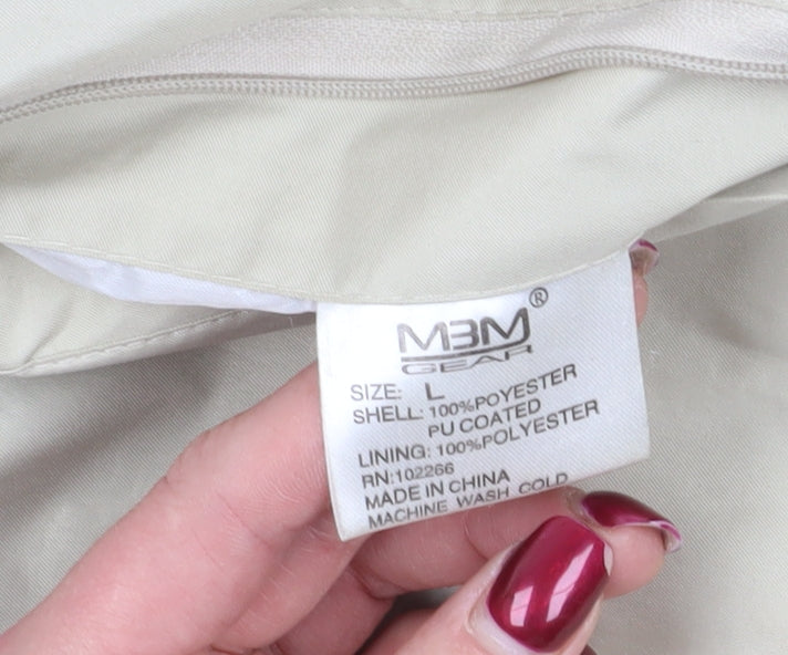 Mens UK Size L M3M Gear Beige Windbreaker Coat