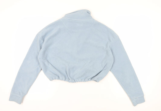 Brave Soul Light Blue Fleece 1/4 Zip Women's Jumper S