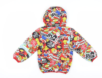 Kids Multicoloured Cartoon Puffer Jacket - 110cm