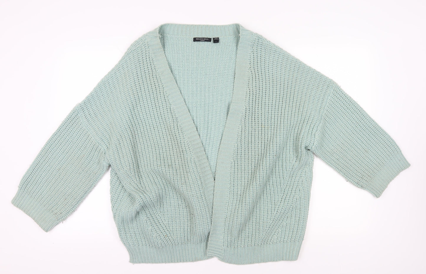 Womens UK Size L Brave Soul Green Cardigan Jumper