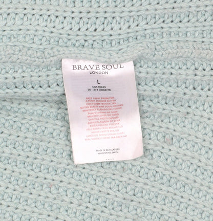 Womens UK Size L Brave Soul Green Cardigan Jumper