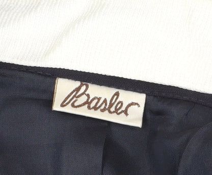 Basler Navy Double-Breasted Suit Jacket Size 10