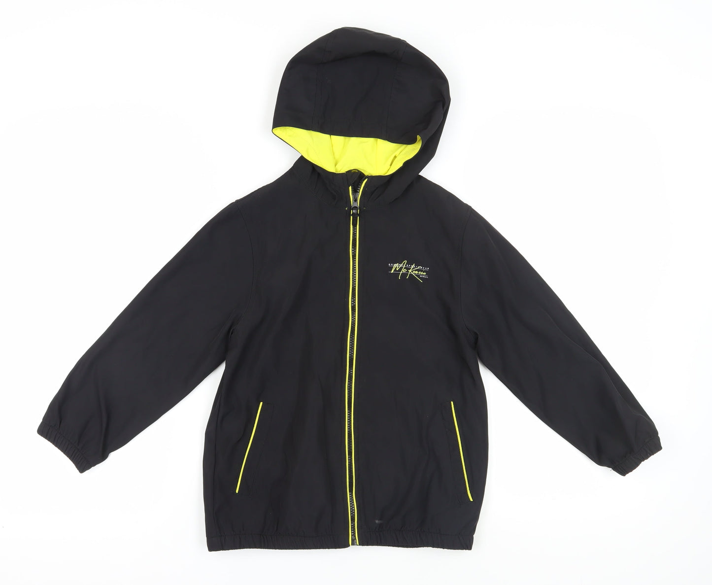 McKenzie Boys Black Hooded Windbreaker 10-12 Years