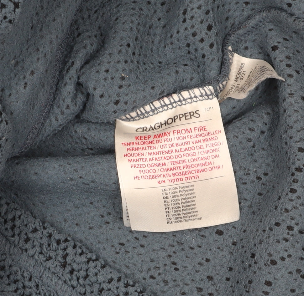 Craghoppers Blue Fleece Full Zip Outdoor Sweatshirt, Size 12