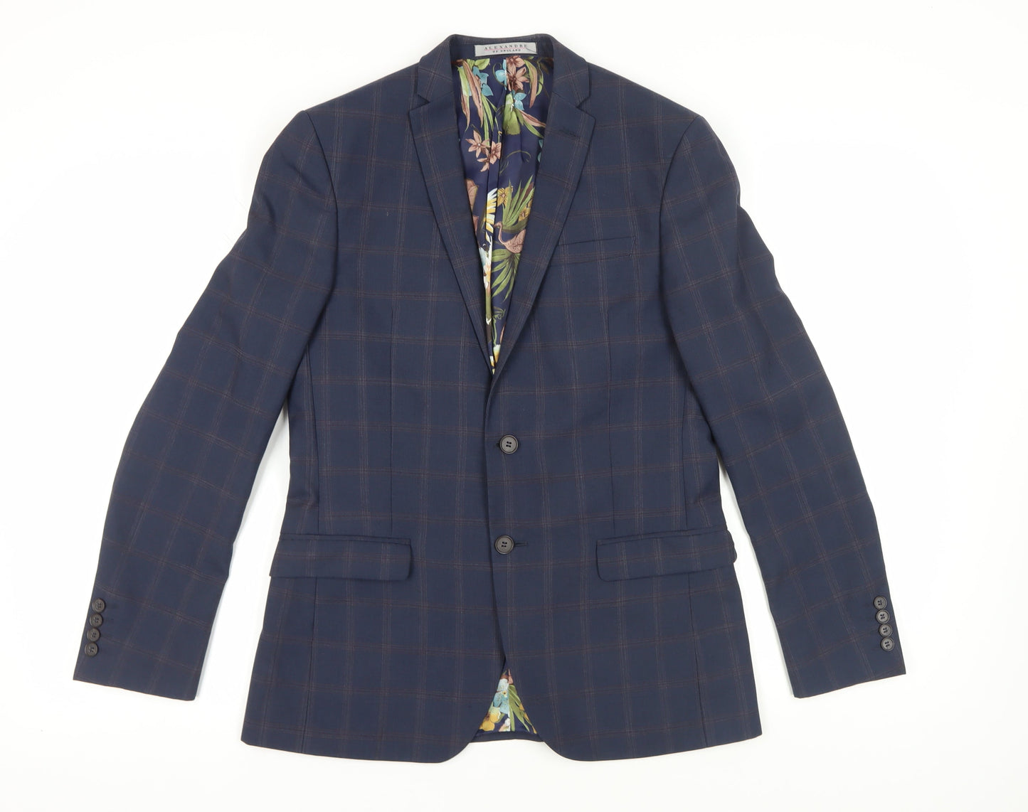 Alexandre of England Blue Check Blazer 38 Regular