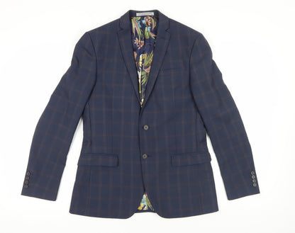 Alexandre of England Blue Check Blazer 38 Regular