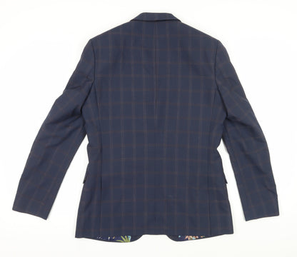 Alexandre of England Blue Check Blazer 38 Regular