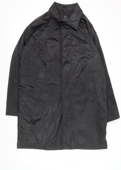 Mens UK Size M Paul Berman Black Overcoat
