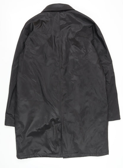 Mens UK Size M Paul Berman Black Overcoat