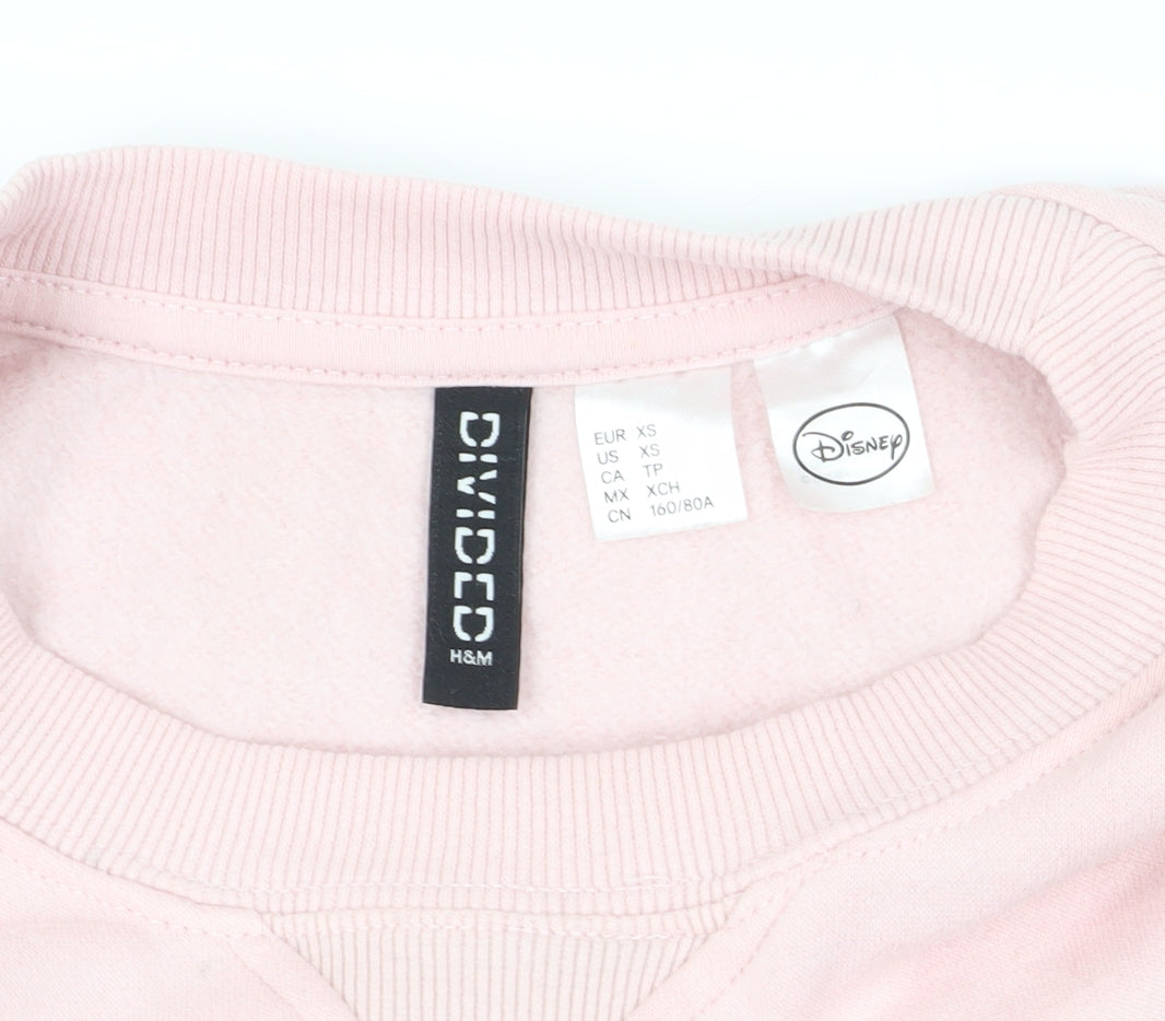 H&M Pink Mickey Mouse Graphic Sweatshirt XS