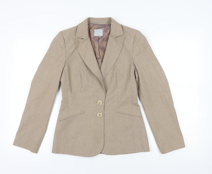 Oasis Beige Suit Jacket Size 10 Single-Breasted