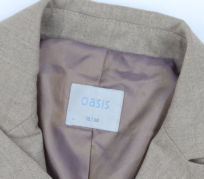 Oasis Beige Suit Jacket Size 10 Single-Breasted
