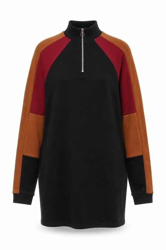 Front view of BDG Multicoloured Long Sleeve Knit Jumper Dress XS