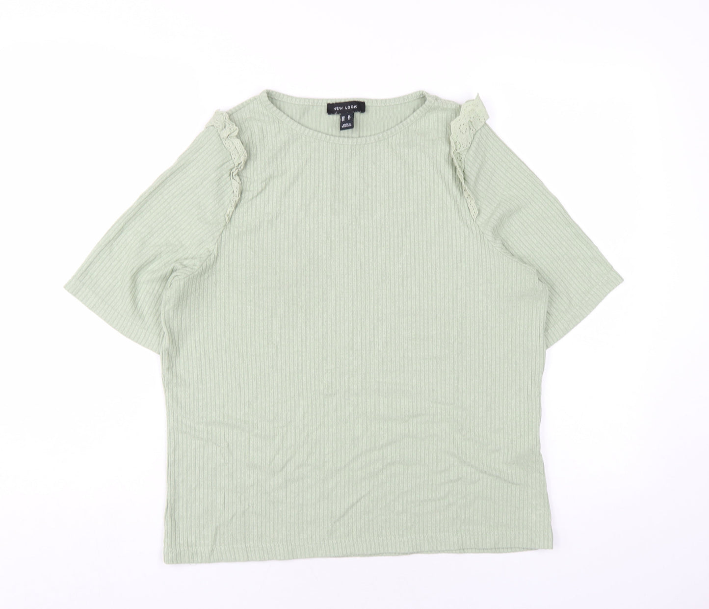 Womens UK Size 16 New Look Green Basic T-Shirt