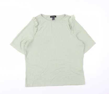 Womens UK Size 16 New Look Green Basic T-Shirt